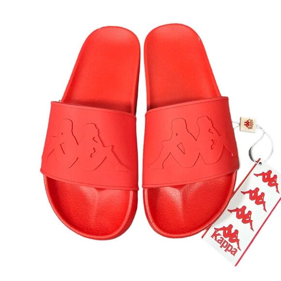 Kappa Authentic Caius 2 Unisex SZ 4 slides Red A1J Beach Vacation - Picture 2 of 8